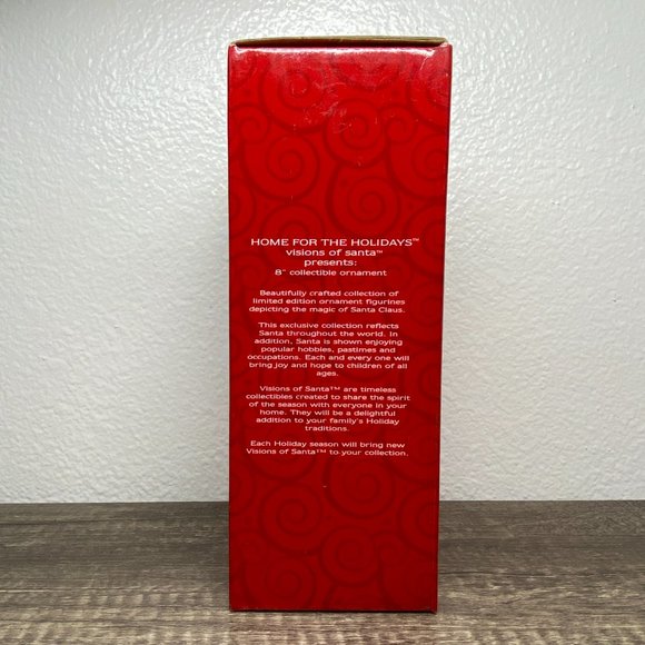 Home for the Holidays Visions of Santa Claus in Green Ornament 8" Christmas NWT - Picture 3 of 11